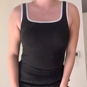 OAK + FORT - Black scoop neck tank top (Size S - Lightly Used)